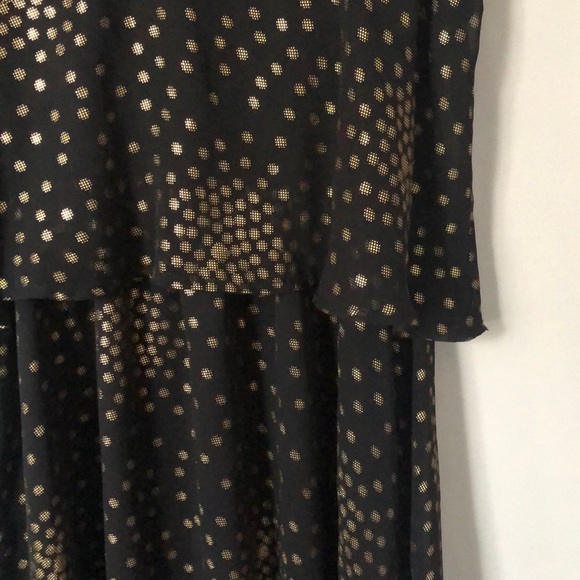 Flowy black and gold dress - Picture 4 of 5